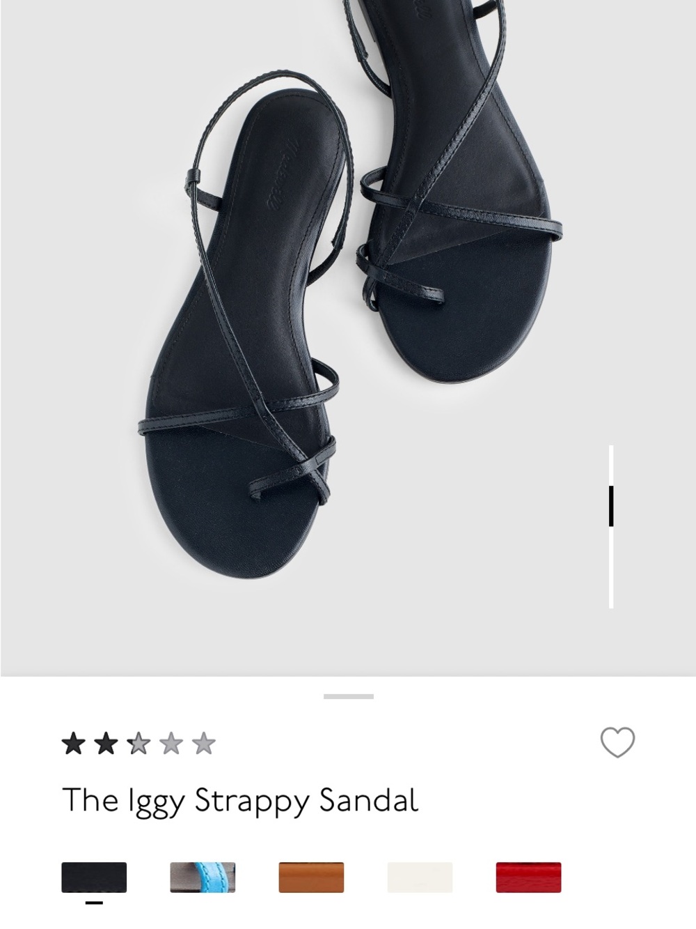 Madewell Black Strappy Sandal
